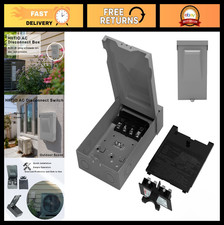 60A Non-Fused AC Disconnect Box, Waterproof Metal Switch for HVAC, UL Listed