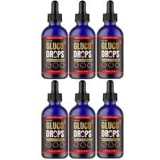 Gluco Drops - Advanced Formula For Blood  Heart Health Liquid - 6 Bottles