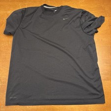 Nike Shirt Mens Extra Large Black Dri Fit Miler Running Short Sleeve Lightweight