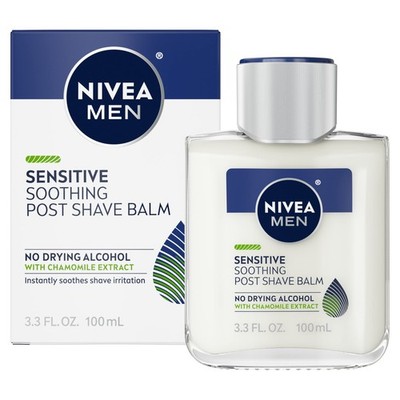 NIVEA MEN Sensitive Post Shave Balm - Vitamin E, Pro-Vitamin B5 - Soothes Skin