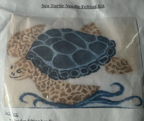 Sea Turtle Needle Felting Kit Wool Art Ewe Betcha Home Grown Hinckley MN USA