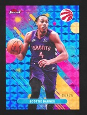 2025-26 Topps Finest Scottie Barnes Common Blue Geometric Refractor 06/75