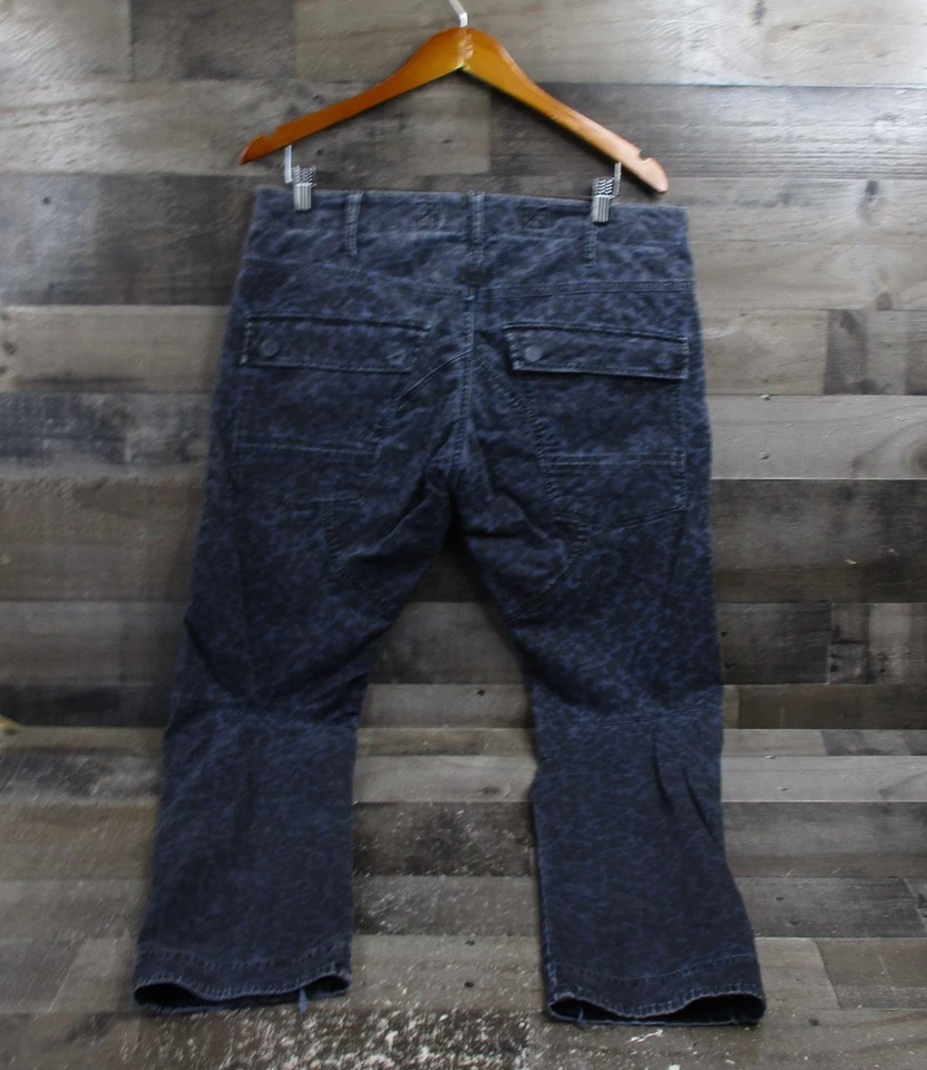 Pantalones G-Star RAW Para Hombres 33x32 Azul Camuflaje Defensa Aérea 5620 3D Delgados Carga Botón Mosca Foto 2 de 4