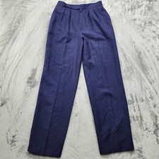 Vintage 80s Avon Fashions Pants Womens 11/12 Blue Pleated High Rise Tapered
