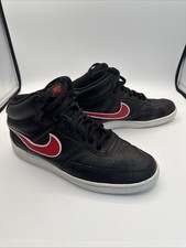Nike Court Vision Size 10 Black Red White Sneakers CD5466 004
