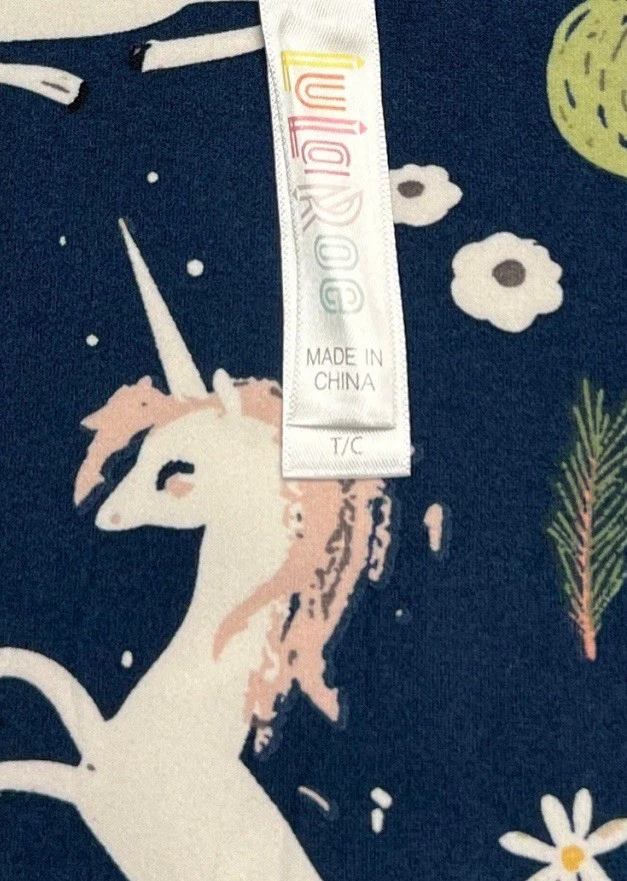 Leggings LuLaRoe TC Alto Curvilíneo Difícil de Encontrar Raro UNICORNIO Fantasía Cuento de Hadas Luna Estrella Yoga Foto 4 de 4