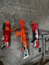 3 Nerf Guns, One Sniper, One Fortnite Shotgun, One Shotgun