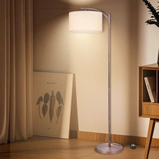 Floor Lamp for Living Room, Standing Lamp, Floor Lamp with Linen Lampshade fo...