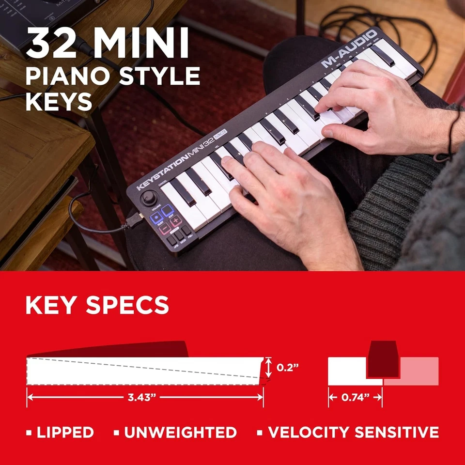 M-Audio, 32-Key Midi Controller, (KEYSTATION MINI MK3) 32 Keys  - Image 3 of 4