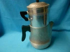 Vtg Wagner Ware Sidney O #3192 Coffee Pot Handles Hammered Aluminum 1930 - 1950s