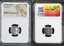 Emperor Marcus Aurelius Silver Denarius 161-180AD NGC Genuine Roman Coin