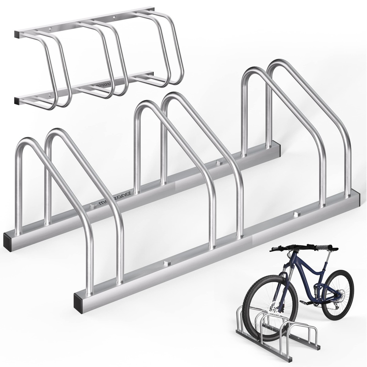 MONZANA® Bicycle Stand Parking Rack for 2-6 Bikes 35-60mm Tyre