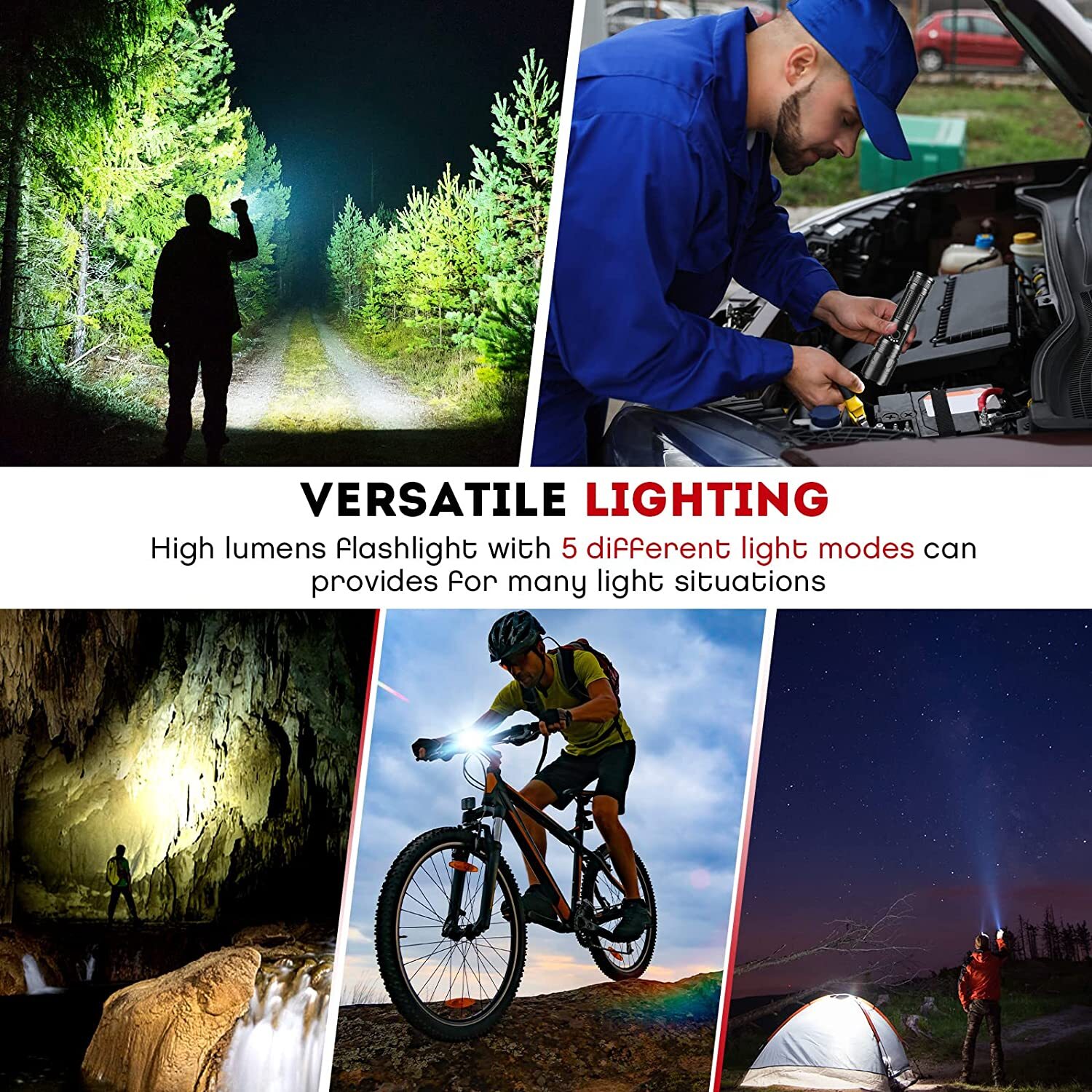 Torch 100000 Lumen Super Bright Usb Rechargeable LED Flashlight