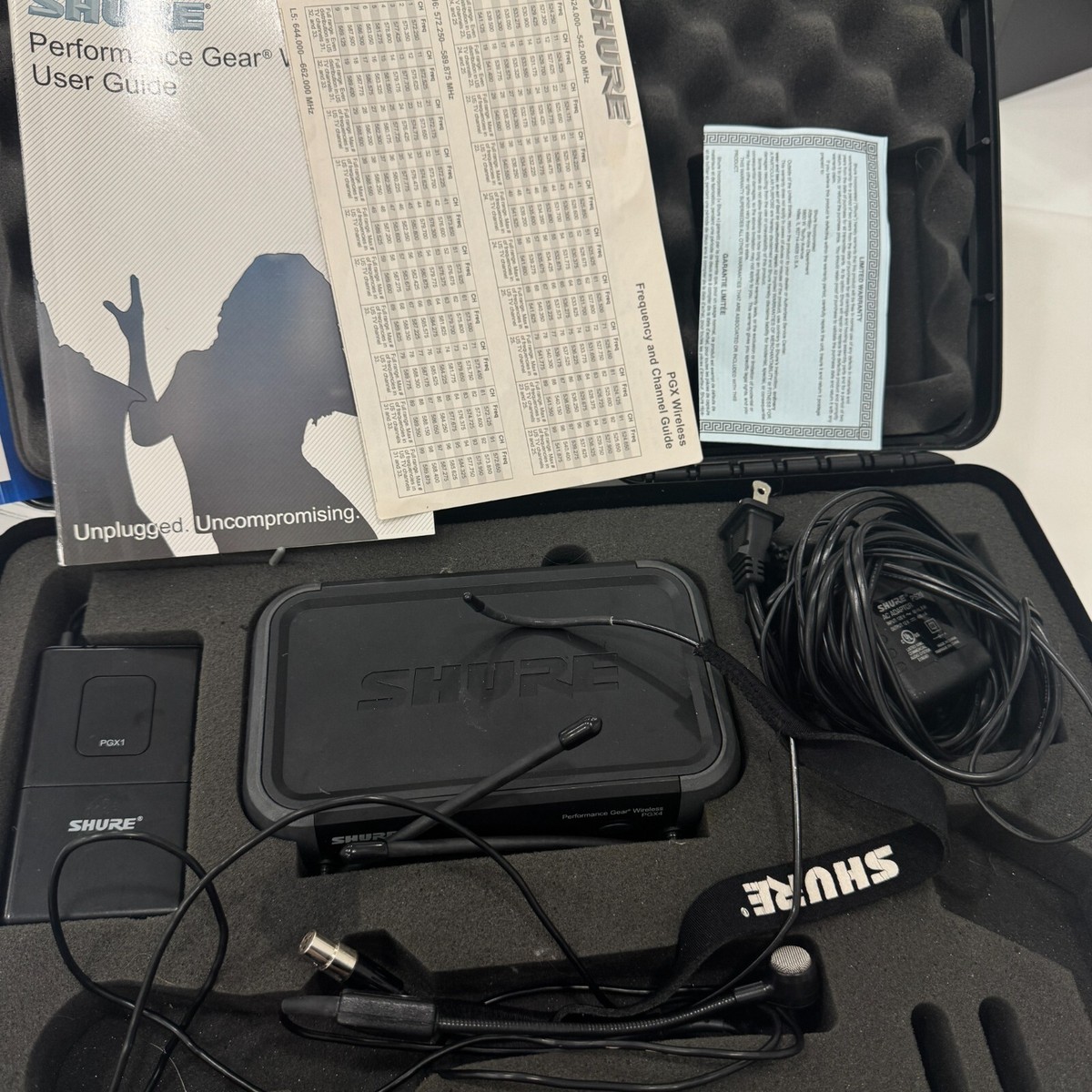 SHURE PGX1 PGX4 PERFORMANCE GEAR WIRELESS TRANSMITTER RECEIVER