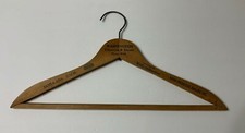 Vintage WASHINGTON CLEANERS  DYERS Wooden CLOTHES HANGER Santa Ana CA Main St