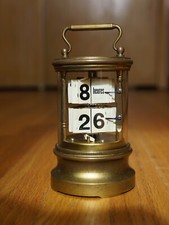 Plato Flip Clock Numeral Carriage Clock Ansonia