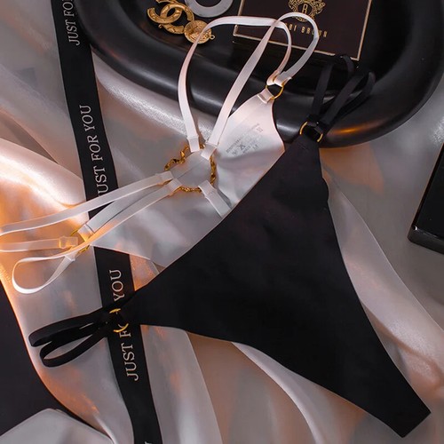 Ice Silk Girls Briefs Iron Ring Sexy Women G String Panties Underwear Thong Seam - Picture 2 of 17