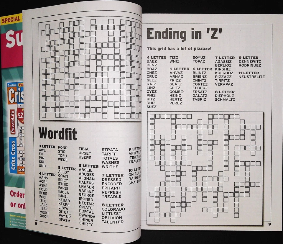 10 X CRISS CROSS PUZZLE BOOKS MAGAZINES PACK INCLUDES NUMBER CROSS WORD FIT NEW - Image 2 of 4