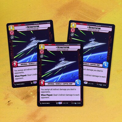 Devastator Hunting the Rebellion 143 JTL Jump To Lightspeed PLAYSET SWU rot (3x)