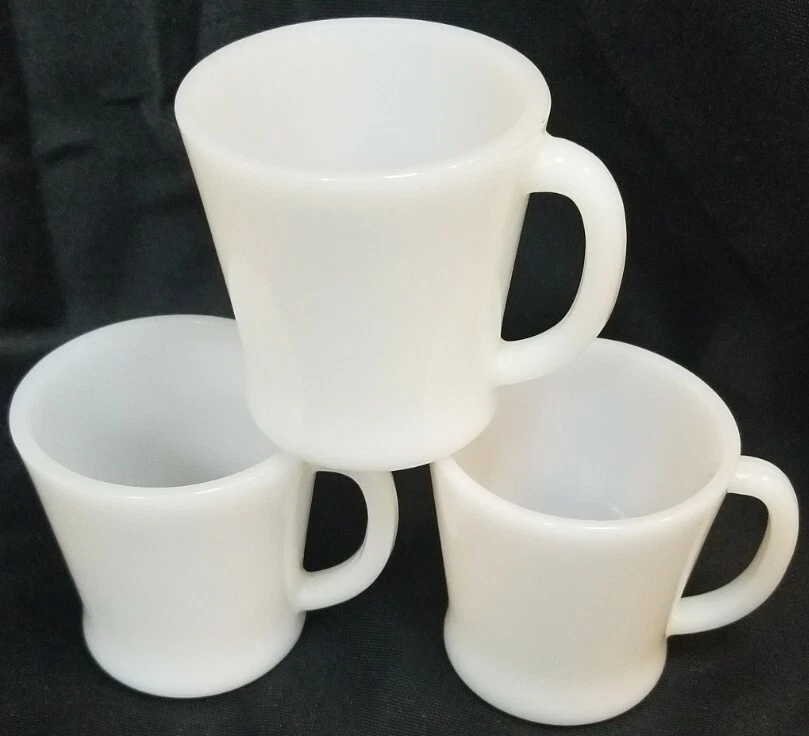 White on sale glass mugs