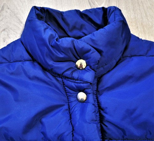 Vintage 60s 70s LL Bean Navy Blue Puffer Vest Vtg Union USA Made Cursive EUC L - Picture 4 of 12