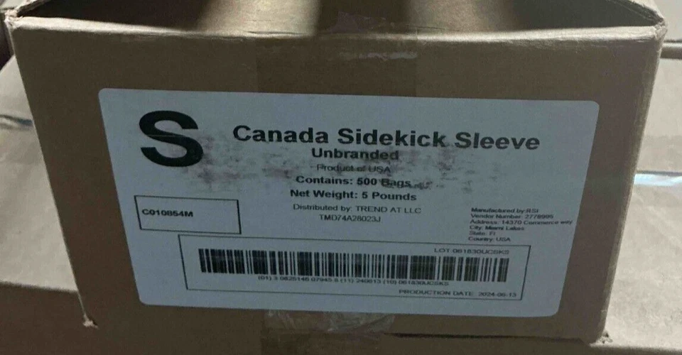New S Canada Sidekick Sleeve 500 Bags - Image 2 of 2