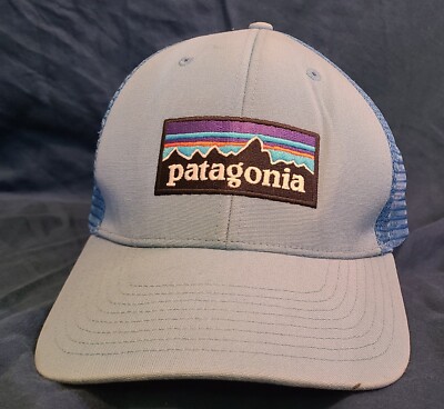 vintage Patagonia Synchilla trucker hat RARE box logo call out spell out USA vtg
