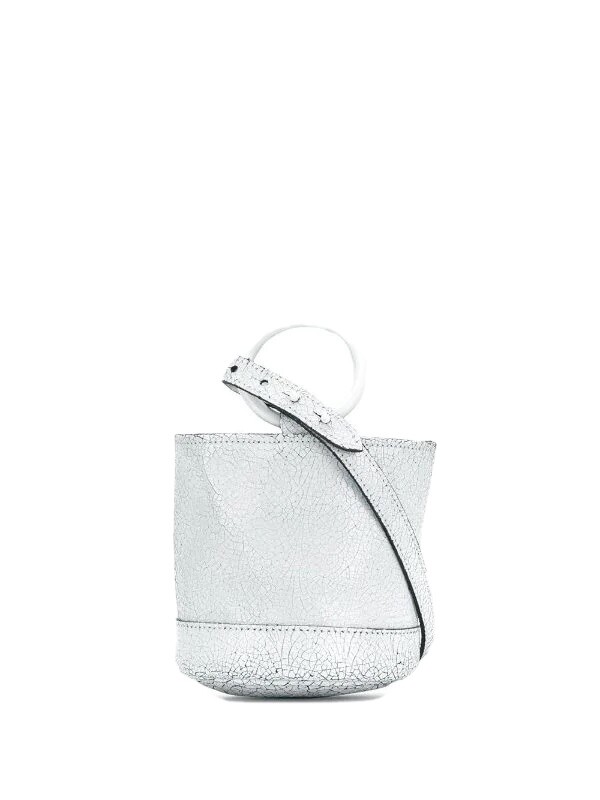SIMON MILLER Small Bonsai Mini Bucket Bag in White Crackle | eBay