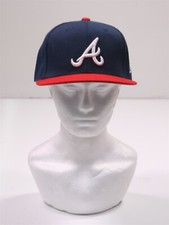 Atlanta Braves New Era 59FIFTY Fitted Hat 7 3/8 Navy Baseball Cap MLB
