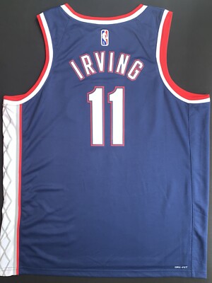 NWT Nike Kyrie Irving Brooklyn Nets #11 Navy Blue City Swingman