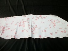 Vintage Scarf Print Flowers Orange Pink Mauve Gray Made in USA Polyester SC91