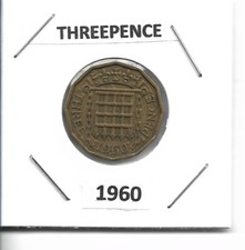 THREEPENCE  - BRASS -  ELIZABETH II -  1960