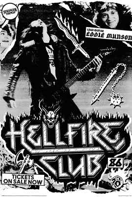 STRANGER THINGS HELLFIRE CLUB 24x36 POSTER NETLIX UPSIDE DOWN WORLD GIFT FUN!!!!