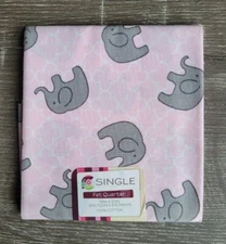 Creative Cuts Fat Quarter Cotton 18" x 21" Quatrefoil Elephant Blush Fabric