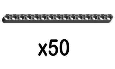 50 Lego XL Beams - DBG  (structure,studless,building,school,ev3,robot,liftarm)
