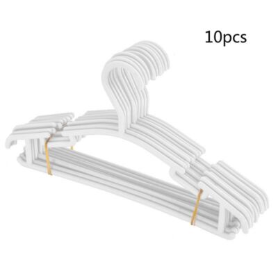 Poity Non-Slip Plastic Kids Hangers – 10 Pack, Multi-Color, For Baby & Toddler Clothes - View #7