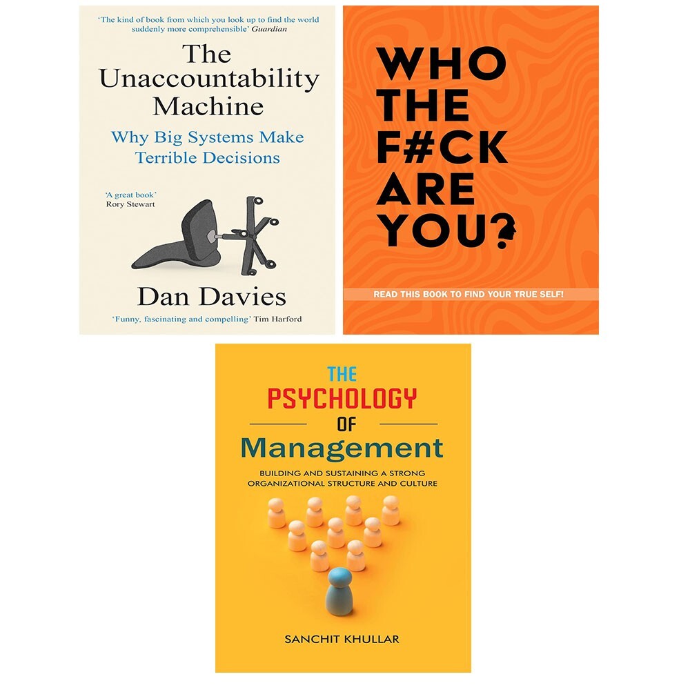Unaccountability Machine, Psychology of Management, Who The F ck Are You 3 Books