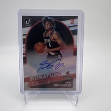 2021-22 Donruss Signature Series Greg Brown III RC Auto Portland Trail Blazers