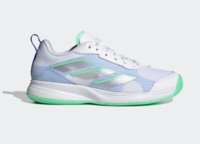 Adidas Women's AvaFlash Tennis Shoe Sneaker White Green Blue Size 7.5 (HP5272)
