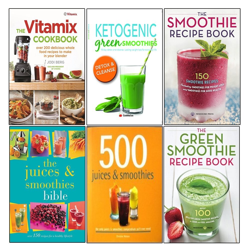 Vitamix cookbook and ketogenic green and juices and 500 juices and green 6 books