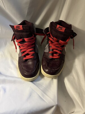 nike dunk high red mahogany