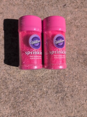 Wilton 3.25oz Pink Sugar Sprinkles - Cupcake Cake Cookie Decoration (2-Pack)