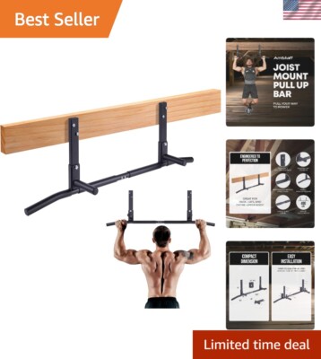 Joist Mount Pull Up Bar, Ceiling Mounted Chin Up Bar for Home