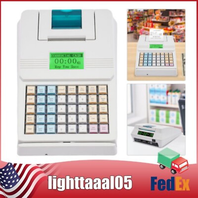 Electronic Cash Register, 40 Keys Raised Keyboard, ECRs Complete POS Cash System