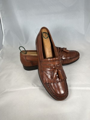 Mauro Bassini Men\'s Brown Slip-On Loafer Shoes Square Toe Hand Made Size 8 Mauro Bassini Mens Handmade in Brazil brown dress shoes  main image 2