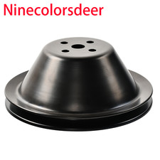 Short Water Pump Pulley 1 Groove For Small Block Chevy Sbc 267 305 400 Black