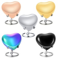 Customize Heart Cremation Urn Jar Holder Keepsake for Human Memorial Pet Ashes