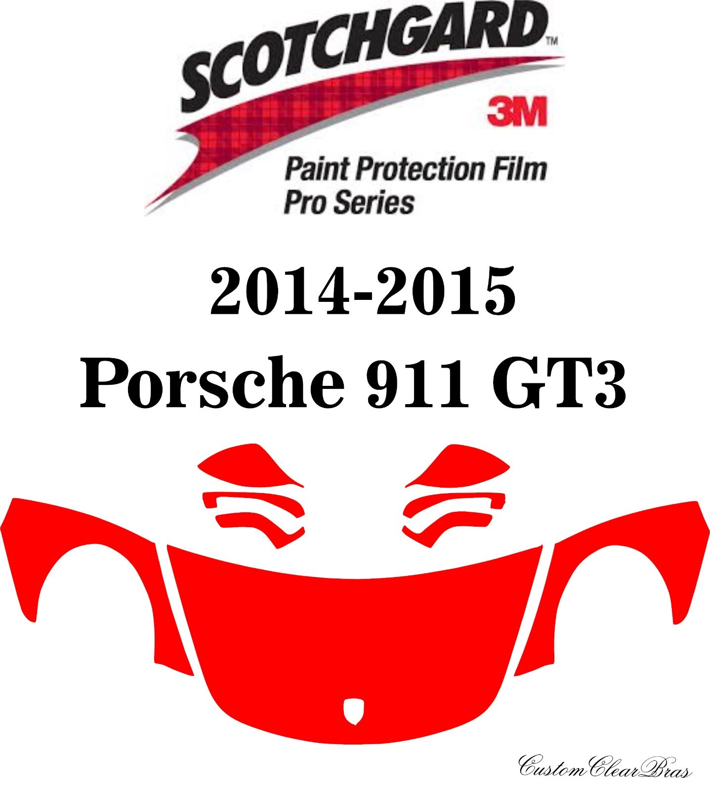 Porsche 911 GT3 2014-2015 Paint protection films Set