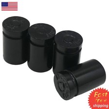 4 Bullet Shell Style Tire Valve Cap Stem Cover For Truck Car Vehicles Black