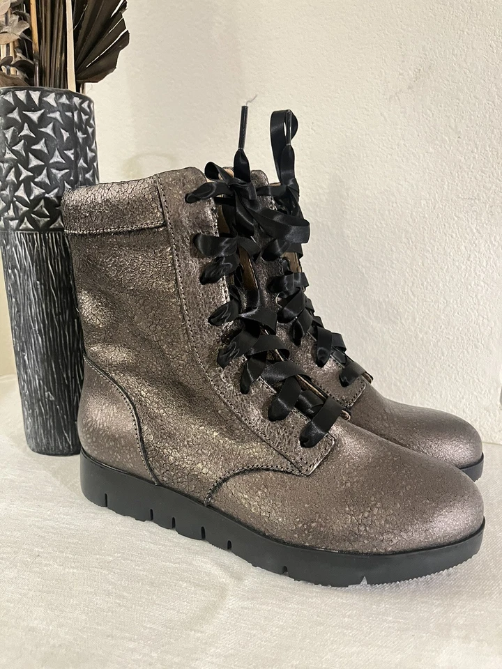 Botas de Combate Tsubo Emilee Metallic Crackle Bronce Talla 5 Foto 2 de 4
